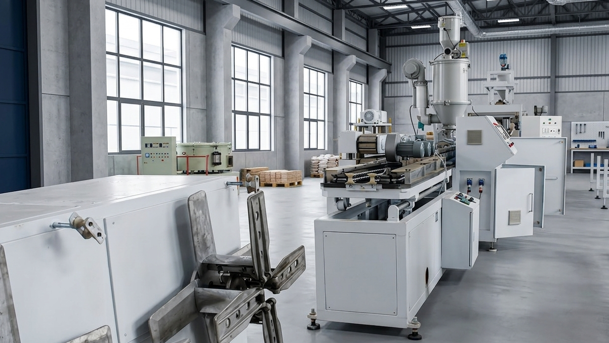 PVC / PE / PP Single-Wall Corrugated Pipe Extrusion Line