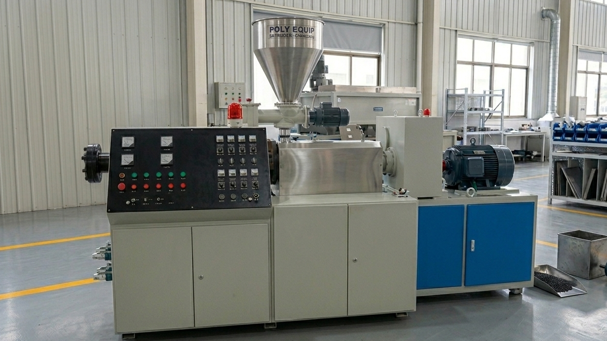 Conical Twin-Screw Plastic Extruder